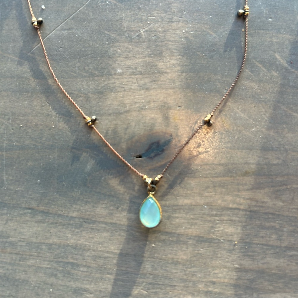 Bronwen Jewelry Gemstone Necklace - Aqua Chalcedony